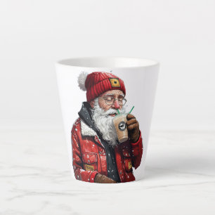 Taza De Café Latte Arte de Navidades de café helado de Guay Santa