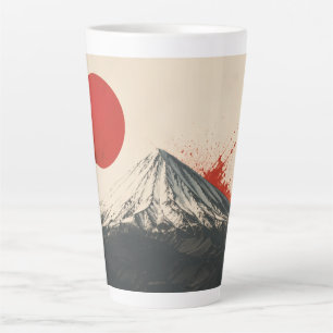 Taza De Café Latte Arte de pared minimalista del monte Damavand – Sol