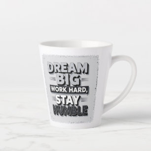 Taza De Café Latte Arte de tipografía de citas inspiradoras y motivad