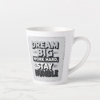 Taza De Café Latte Arte de tipografía de citas inspiradoras y motivad