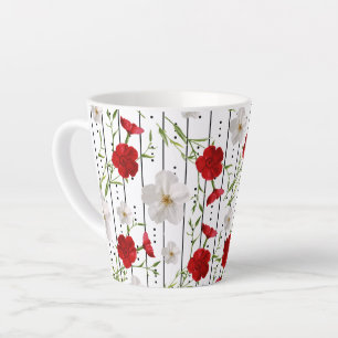 Taza De Café Latte Arte del Jardín Tropical Trellis