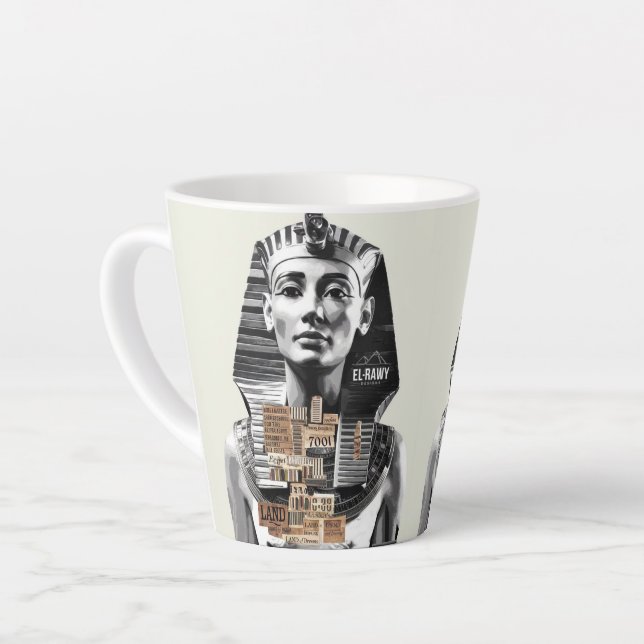 Taza De Café Latte arte egipcio #civilización (Ángulo izquierdo)