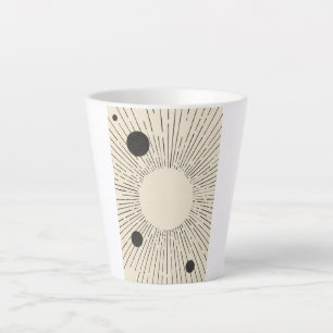 Taza De Café Latte Arte Espacial Retro