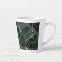 Arte geométrico abstracto elegante verde oscuro y