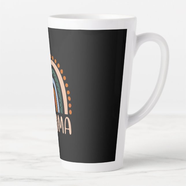 Taza De Café Latte Arte Madre | Gamma Rainbow Grandma Cute Cumpleaños (Derecha)
