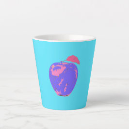 Taza De Café Latte Arte pop de Apple morado