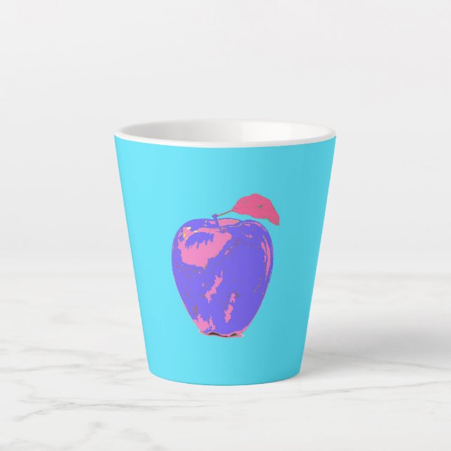 Taza De Café Latte Arte pop de Apple morado (Anverso)