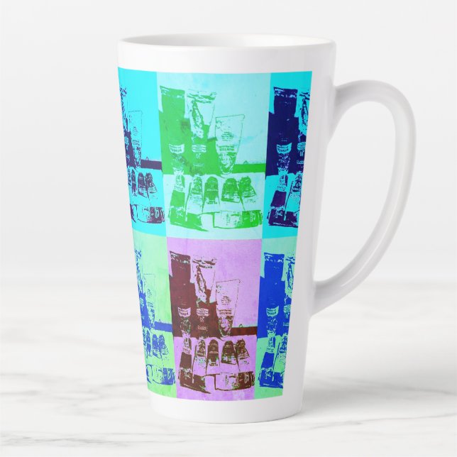 Taza De Café Latte Arte pop de pallet artístico (Derecha)