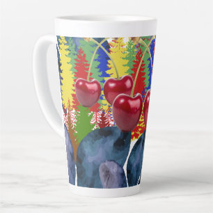 Taza De Café Latte Arte retro de otoño alegre