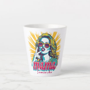 Taza De Café Latte Arte Retro Mama Pop Personalizado (5)
