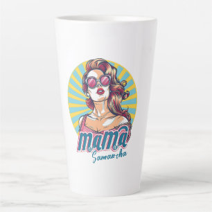 Taza De Café Latte Arte Retro Mama Pop Personalizado (9) Latte Mug