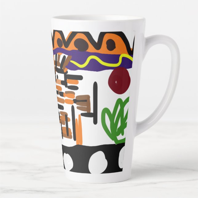 Taza De Café Latte Arte trasero de león (Derecha)