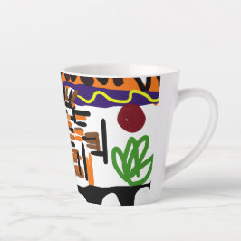 Taza De Café Latte Arte trasero de león