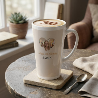Taza De Café Latte artículos para beber cumpleaños foto personalizada