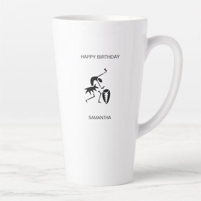 Taza De Café Latte Artista africano bailarina de silueta cuta (Derecha)