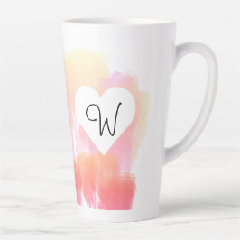 Taza De Café Latte Artista de diseño de acuarela personalizada