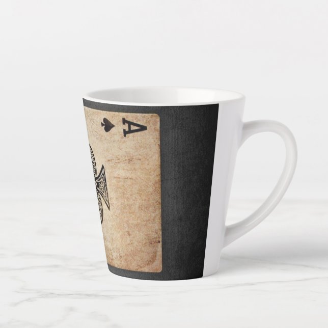 Taza De Café Latte As de espadas lanzar almohada (Derecha)