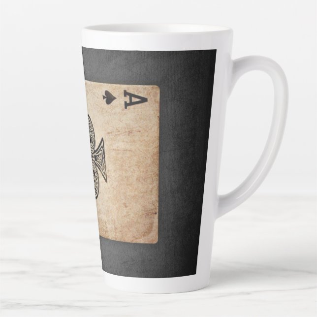 Taza De Café Latte As de espadas lanzar almohada (Derecha)