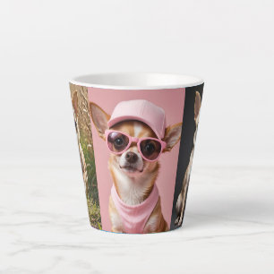 Taza De Café Latte Asalto de perros chihuahua