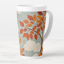 Taza De Café Latte Ascenso otoño