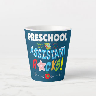 Taza De Café Latte Asistente de preescolar apoya al maestro de vuelta