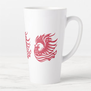 Taza De Café Latte Asombroso arte digital de águilas patrióticas