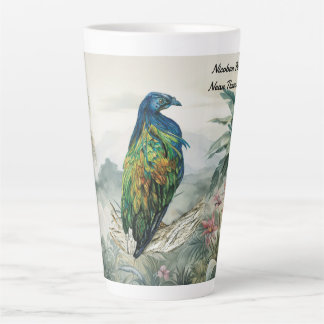 Taza De Café Latte Asombroso pichón de Nicobar pintado a mano Latte M