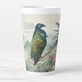 Taza De Café Latte Asombroso pichón de Nicobar pintado a mano Latte M