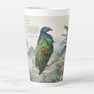 Taza De Café Latte Asombroso pichón de Nicobar pintado a mano Latte M