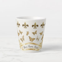 Aspecto de oro personalizado Fleur de Lis Butterfl