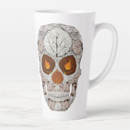 Taza De Café Latte Aspen Leaf Skull 11