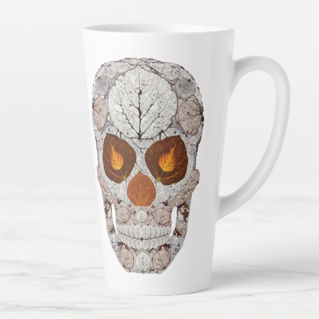Taza De Café Latte Aspen Leaf Skull 11 (Derecha)