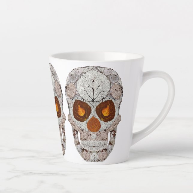 Taza De Café Latte Aspen Leaf Skull 11 (Derecha)
