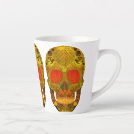 Taza De Café Latte Aspen Leaf Skull 12