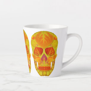 Taza De Café Latte Aspen Leaf Skull 13