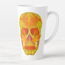 Taza De Café Latte Aspen Leaf Skull 13
