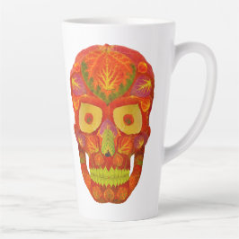 Taza De Café Latte Aspen Leaf Skull 16