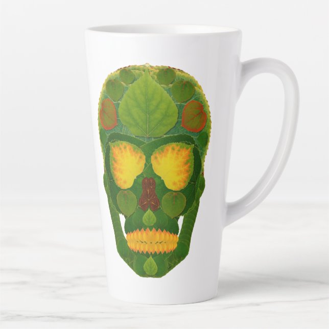 Taza De Café Latte Aspen Leaf Skull 9 (Derecha)