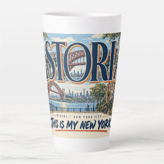 Taza De Café Latte Astoria Queens Ciudad de Nueva York