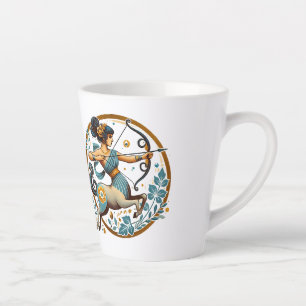 Taza De Café Latte Astrología de cumpleaños de la diosa sagitaria