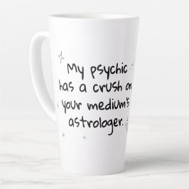 Taza De Café Latte Astrología mediana psíquica latte mug
