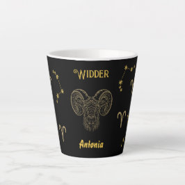Taza De Café Latte Astrologisches Sternzeichen Widder -