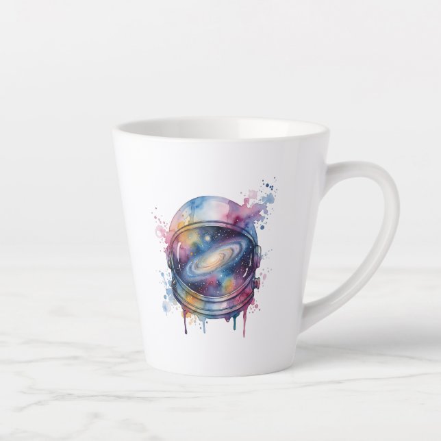 Taza De Café Latte Astronauta (Derecha)