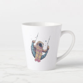 Taza De Café Latte Astronauta