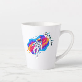 Taza De Café Latte Astronauta