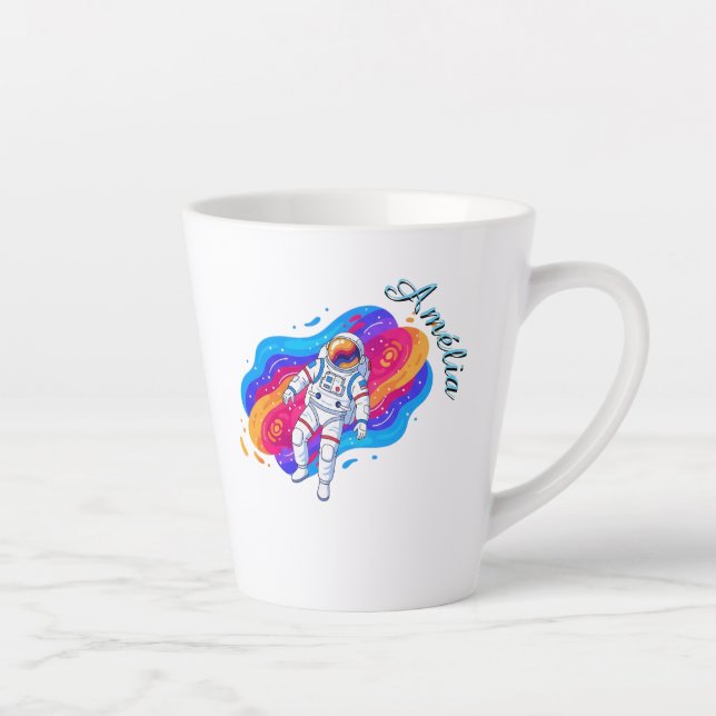 Taza De Café Latte Astronauta (Derecha)