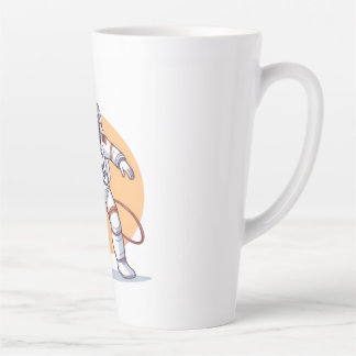 Taza De Café Latte Astronauta con café