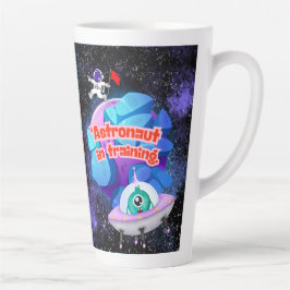 TAZA DE CAFÉ LATTE ASTRONAUTA EN ENTRENAMIENTO
