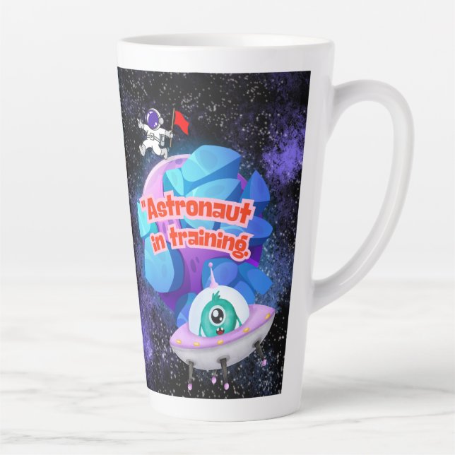 TAZA DE CAFÉ LATTE ASTRONAUTA EN FORMACIÓN (Derecha)