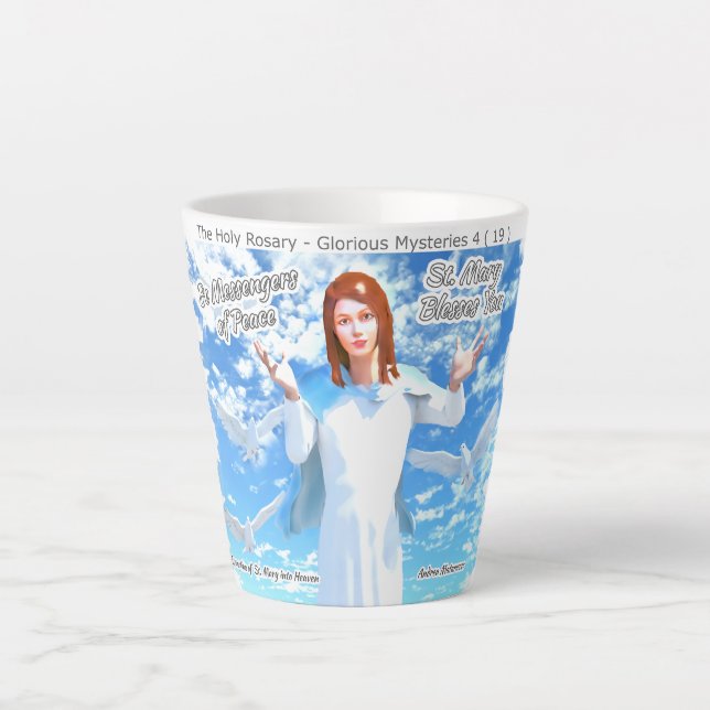 Taza De Café Latte Asunción de Santa María al Cielo (Anverso)